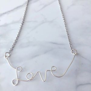 🤍 NEW Handcrafted Necklace - Love Sculpted Bent Wire